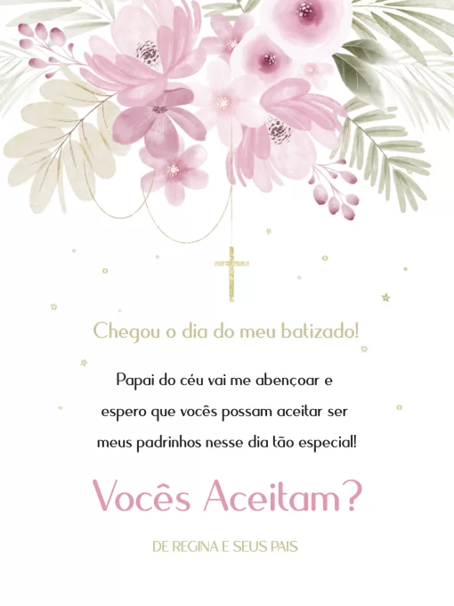 mensagem para madrinha de batismo