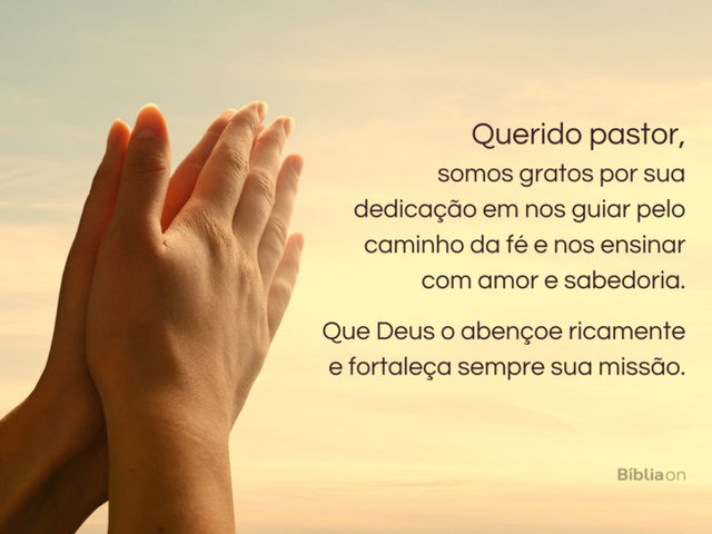 mensagem para pastor em data especial