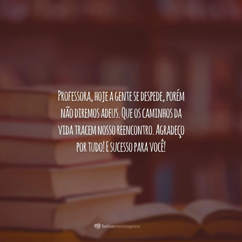 mensagem de fim de ano para professora