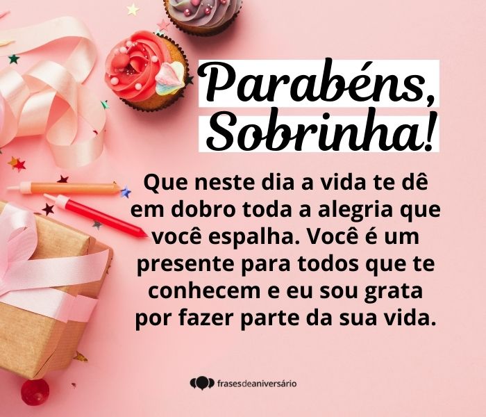 mensagem para sobrinha jovem