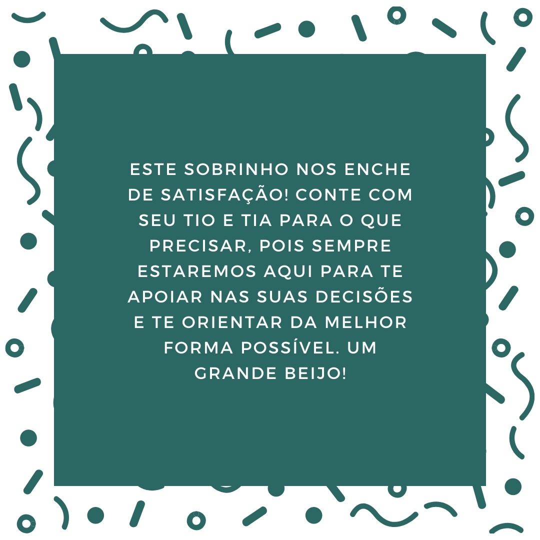 como dizer eu te amo para sobrinho