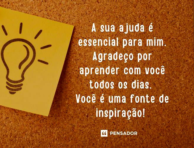 mensagem positiva para colega de trabalho