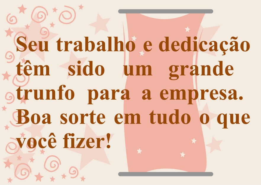 exemplo de mensagem de parabéns por promoção colega