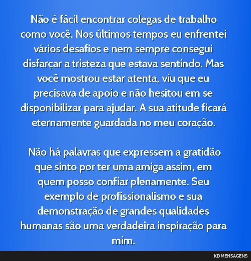 mensagem de agradecimento formal ou informal colega