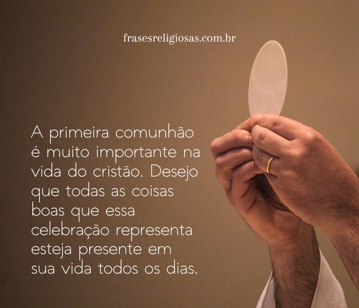 mensagem para primeira comunhão