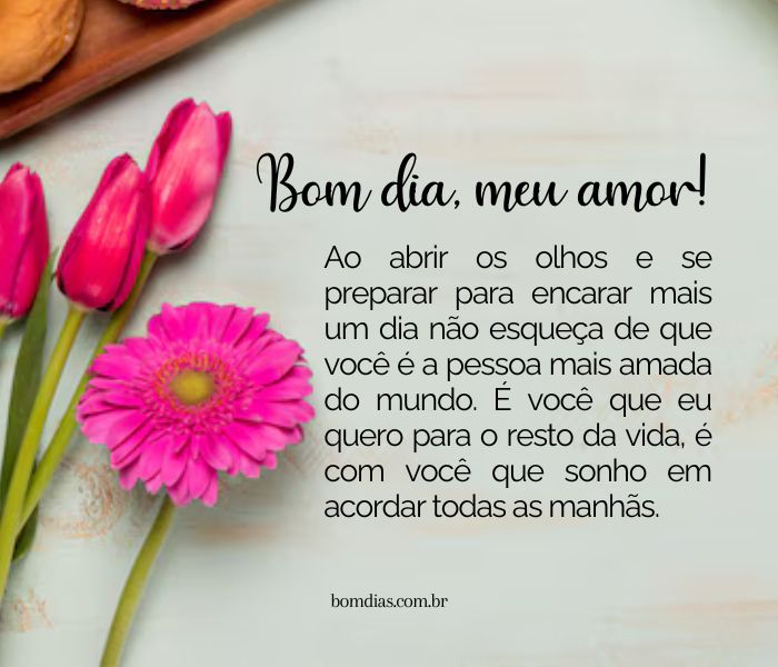 mensagem romântica de bom dia