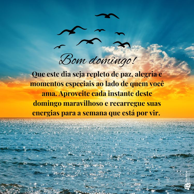 mensagens de bom dia e feliz domingo