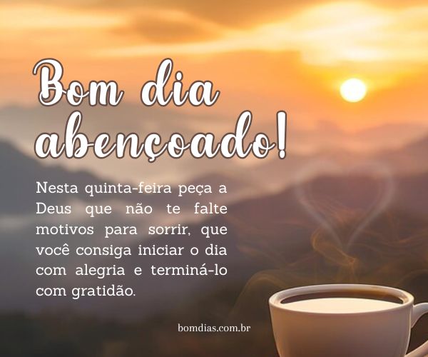 mensagens de bom dia quinta feira