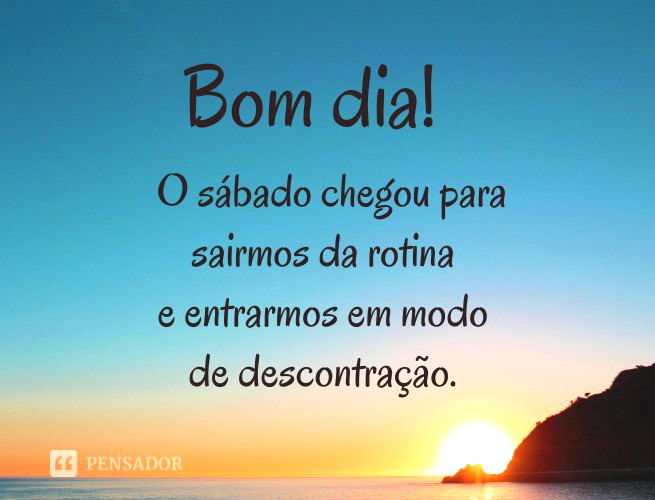 msg bom dia sabado