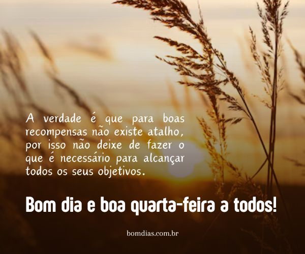 quarta feira mensagem de bom dia