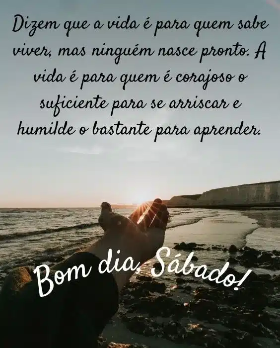 reflexão bom dia sabado
