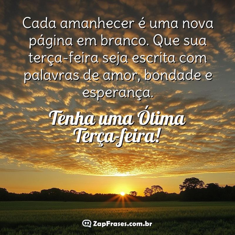 5 ideias de títulos
1. Terça-feira: Transforme Motivação em Ação
2. Fé e Gratidão: Comece sua Terça com o Coração Leve
3. Mensagens Curtas para Iluminar sua Terça-feira
4. Superando Obstáculos: A Força para sua Terça-feira
5. O Poder da Perspectiva na sua Terça-feira