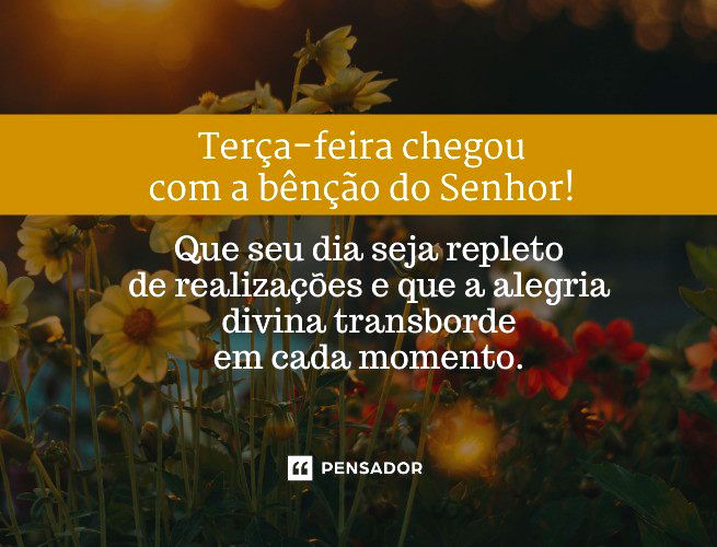 5 ideias de títulos
1. Terça-feira: Transforme Motivação em Ação
2. Fé e Gratidão: Comece sua Terça com o Coração Leve
3. Mensagens Curtas para Iluminar sua Terça-feira
4. Superando Obstáculos: A Força para sua Terça-feira
5. O Poder da Perspectiva na sua Terça-feira