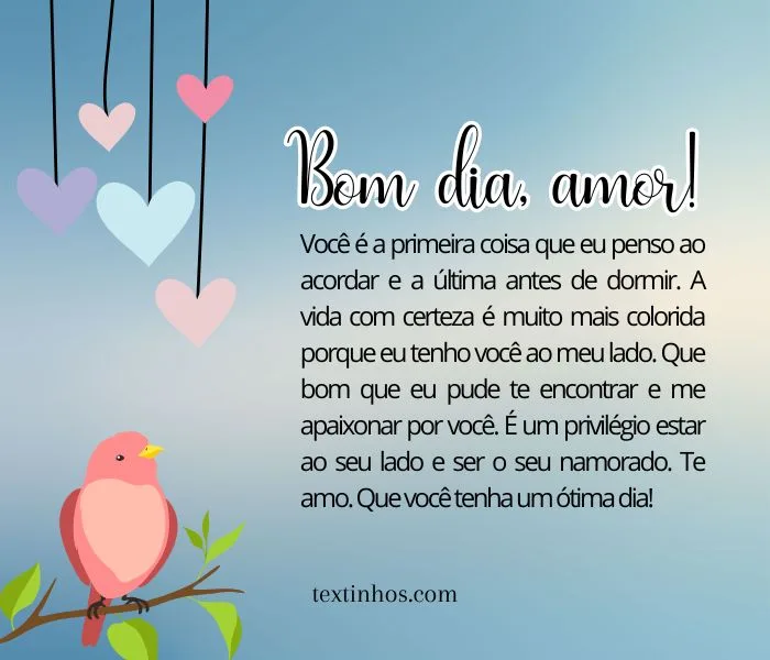 bom dia amor à distância