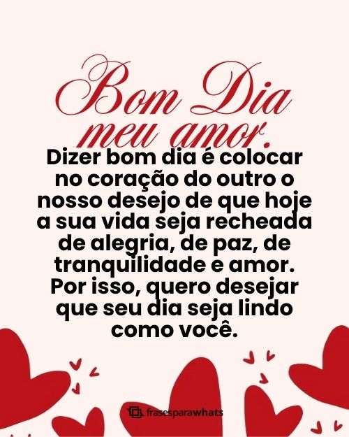 5 ideias de títulos:
1. 7 Mensagens de Bom Dia para Fazer Seu Namorado Chorar de Emoção
2. O Poder das Palavras: Como Surpreender Seu Namorado com um Bom Dia Inesquecível
3. Deixe Seu Namorado Sem Palavras: Exemplos de Textos de Bom Dia que Fortalecem o Relacionamento
4. Mais Que Um Bom Dia: Mensagens que Celebram a Gratidão e a Parceria no Amor
5. Personalize Seu Bom Dia: Dicas para Criar Mensagens Únicas para o Seu Namorado