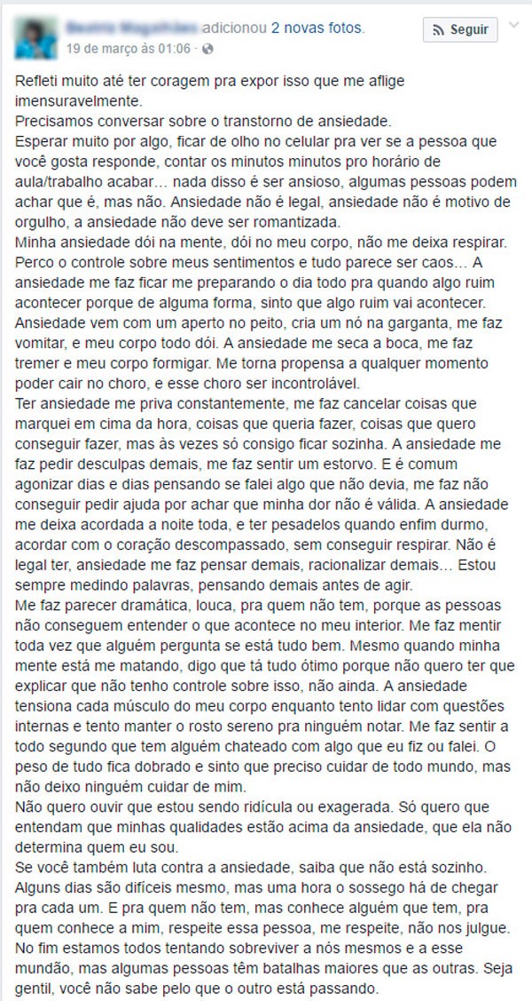 validar sentimentos de pessoa com ansiedade