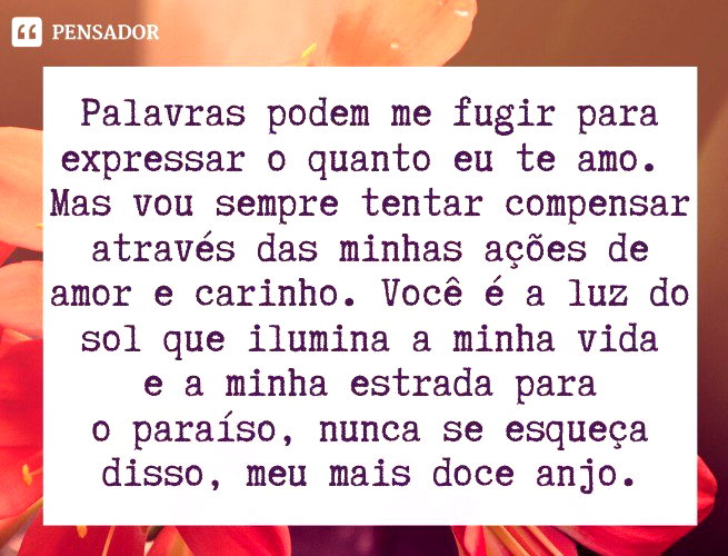 mensagens de carinho para pessoa especial