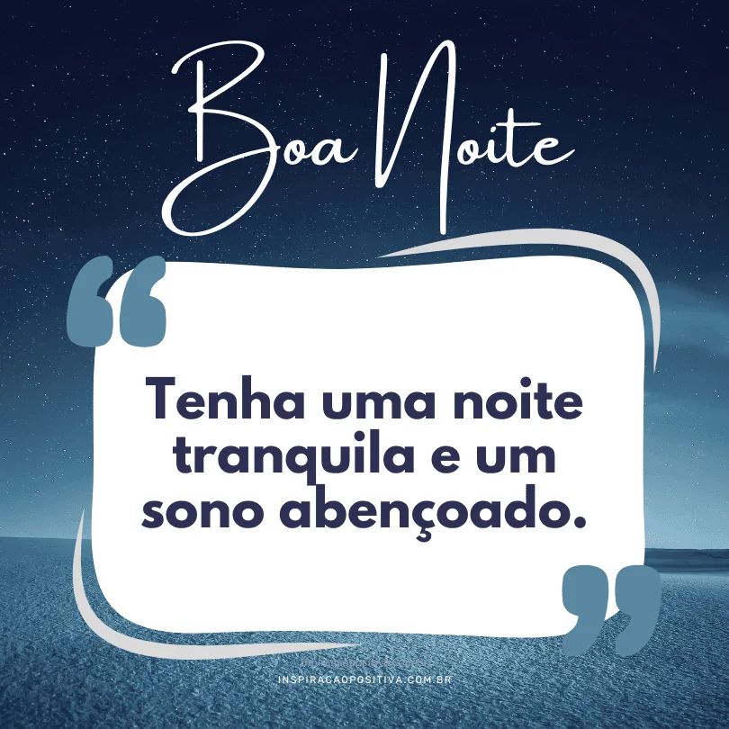 mensagem de boa noite abençoada
