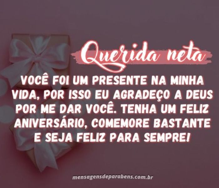 mensagens emocionantes de aniversário para neta
