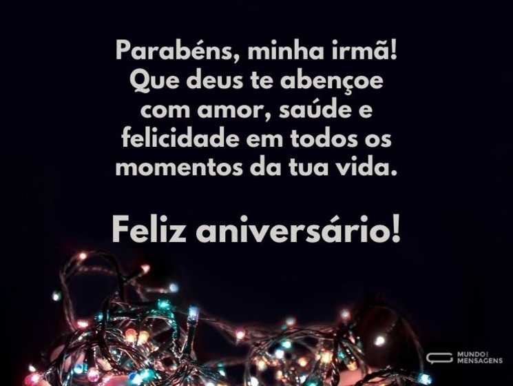 whatsapp aniversário irmã