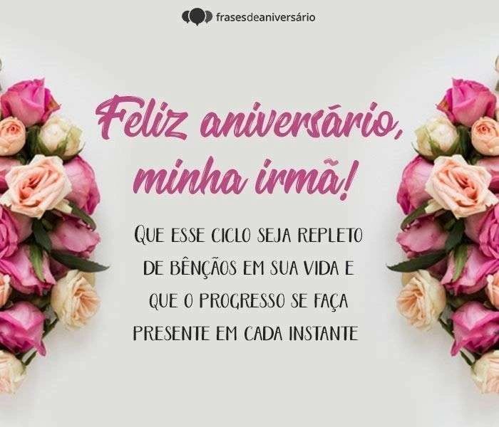 mensagem de aniversário para irmã mais velha
