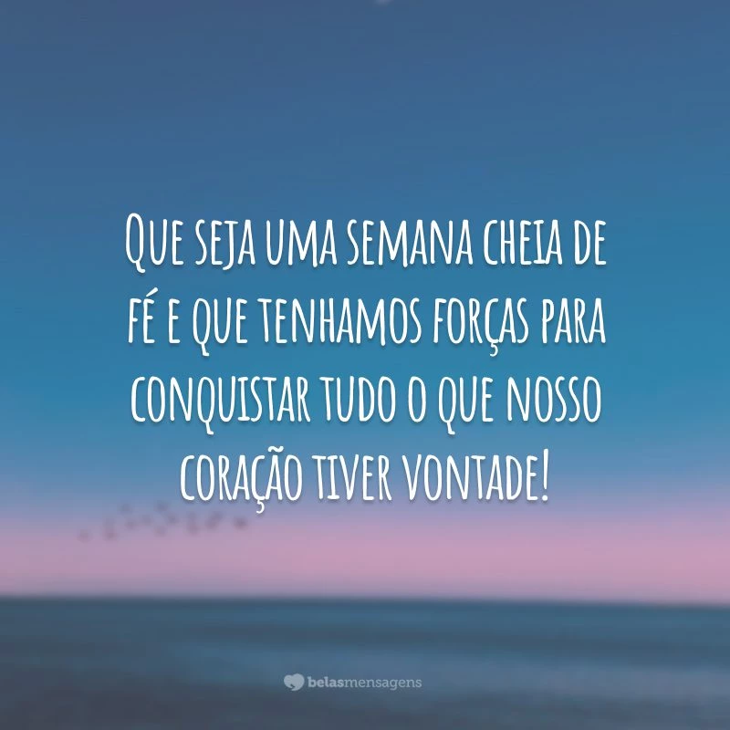 mensagens de carinho para a semana