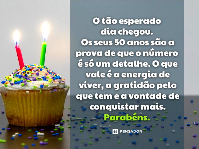 mensagem 50 anos para mim