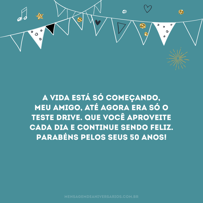 aniversário de 50 anos emocionante