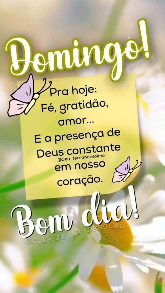 mensagens de carinho para domingo