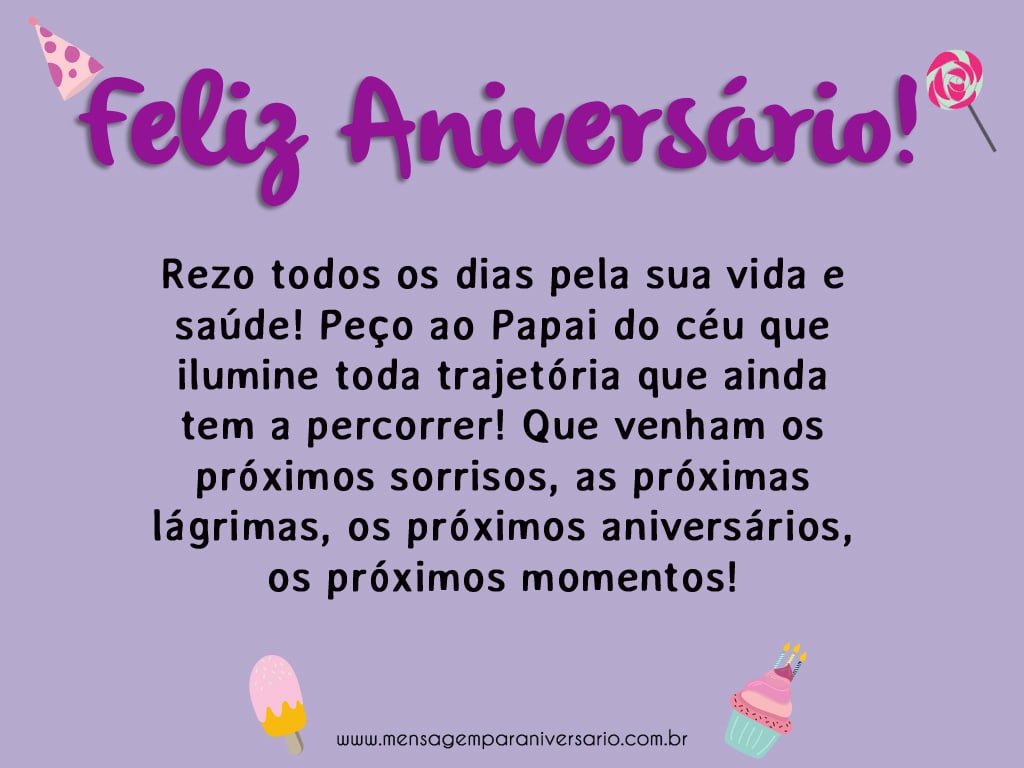 mensagem de aniversário para menina