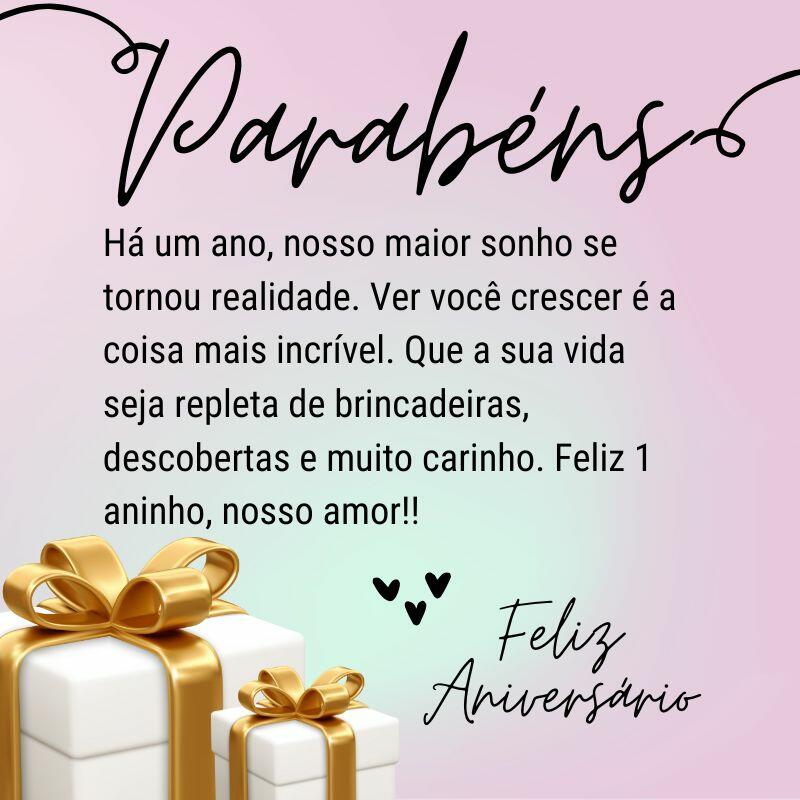 mensagem de aniversário para afilhado infantil