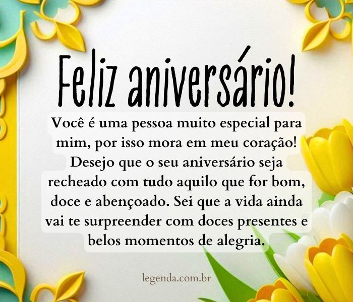 mensagem de aniversário curta para WhatsApp