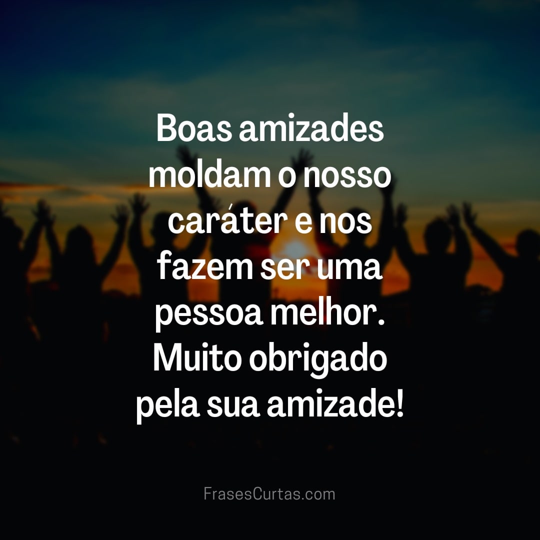 mensagens de gratidão pela amizade