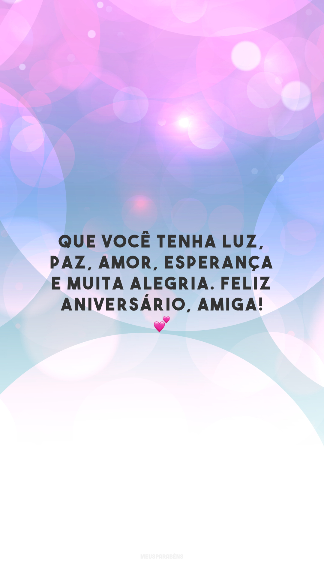 parabéns amiga curta e fofa