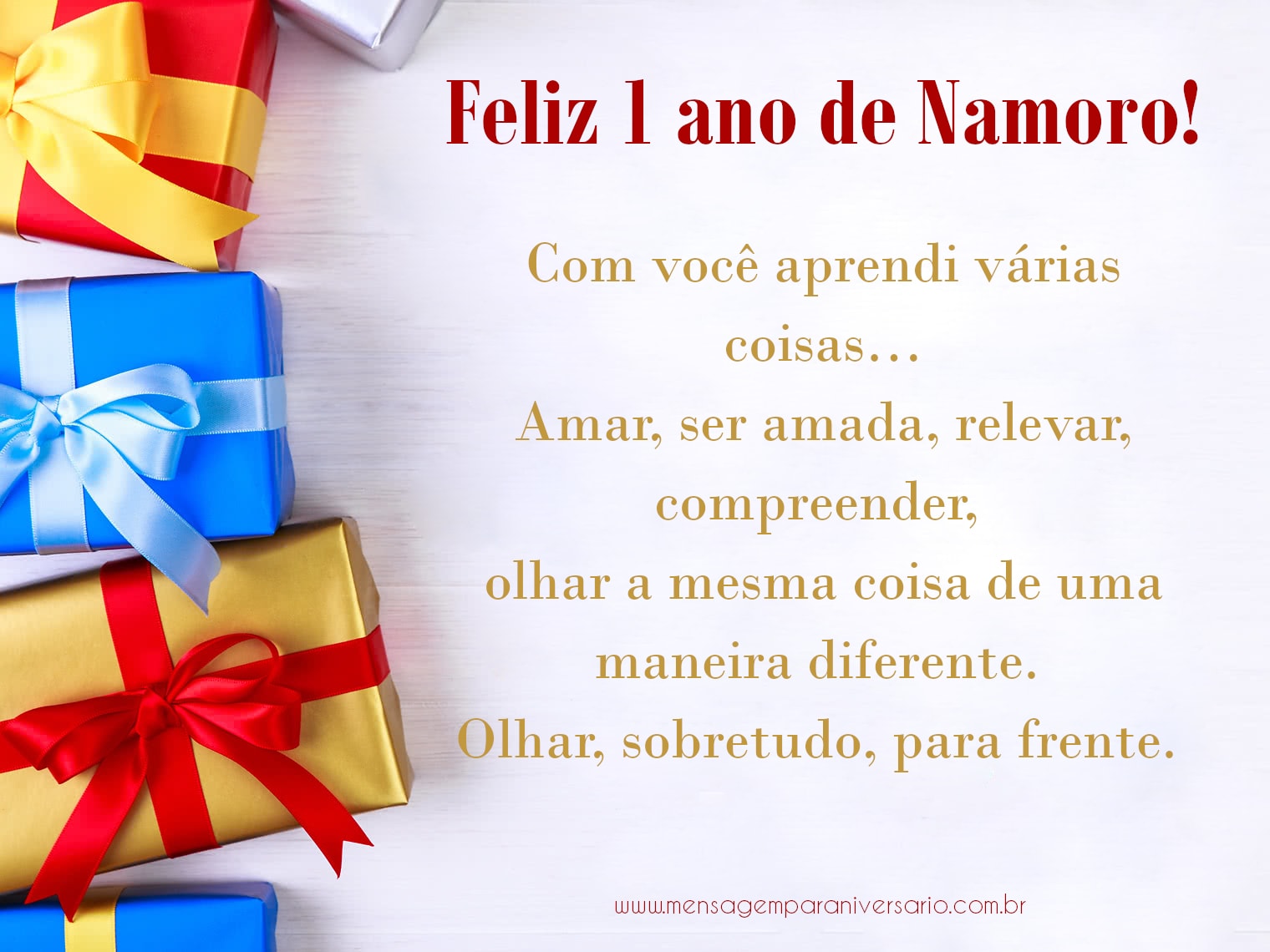 homenagem 1 ano namoro