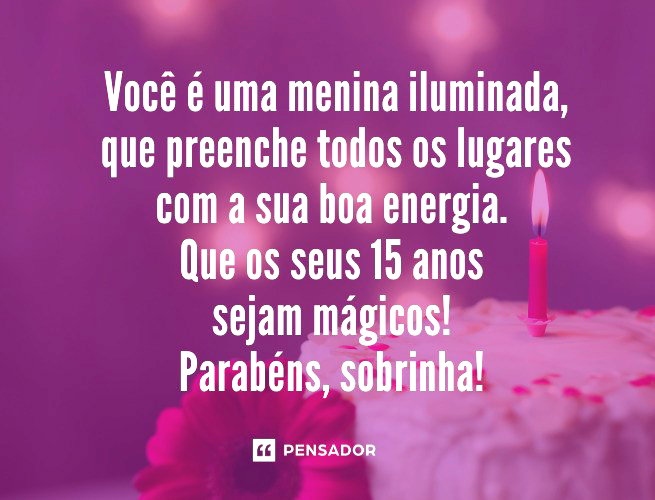 texto para sobrinha 15 anos