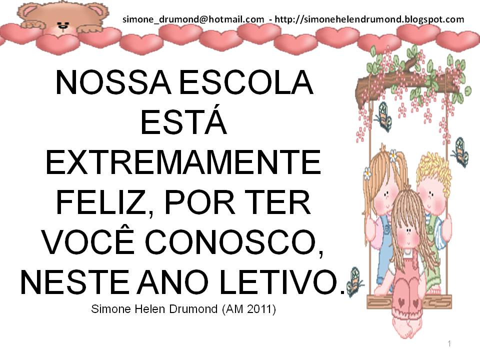 mensagens para novos alunos