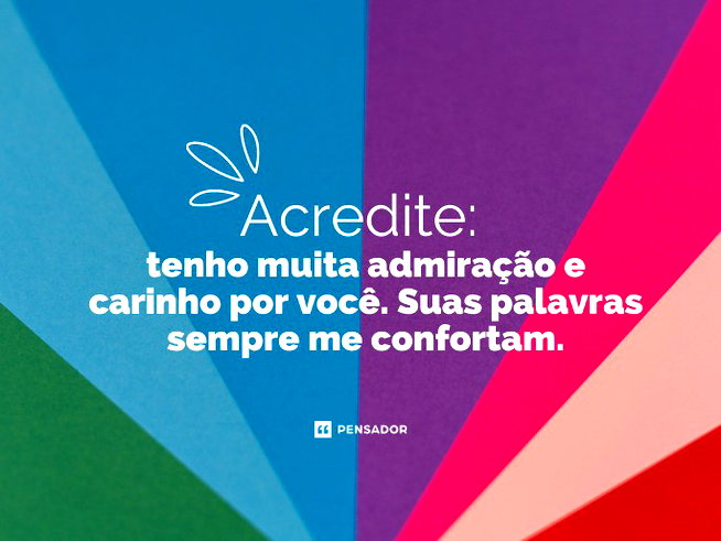 declaração de admiração