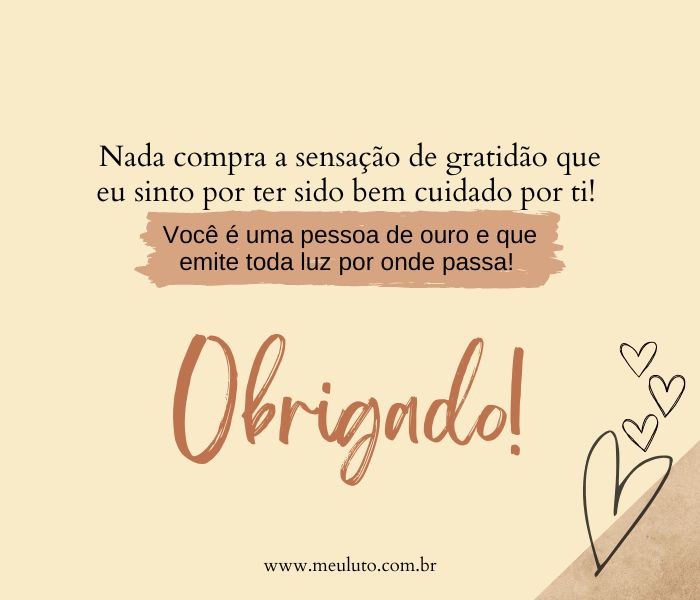 agradecimento por palavras gentis