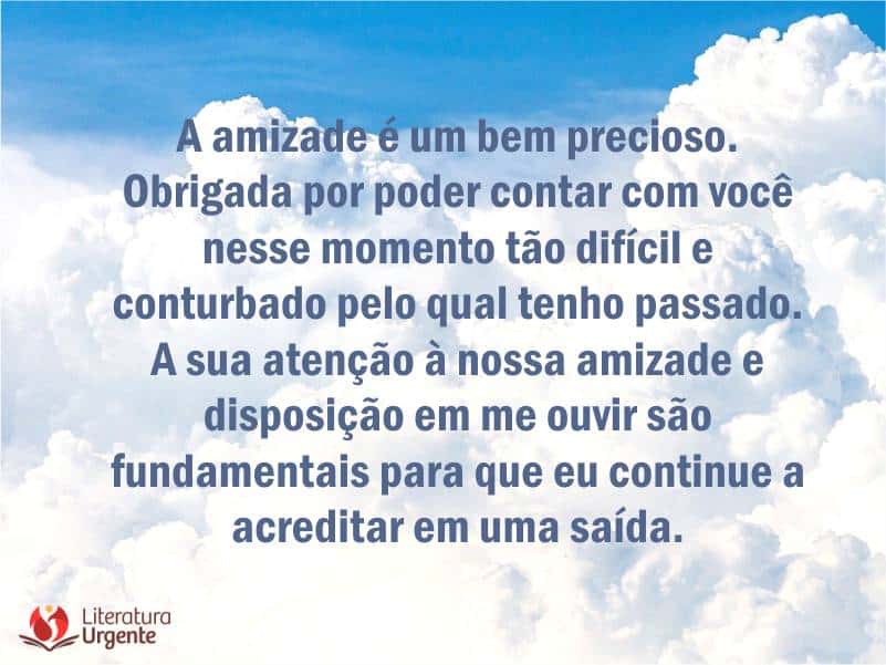 como agradecer apoio em momento difícil
