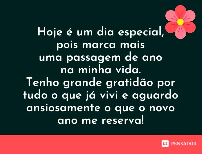 parabéns para mim gratidão