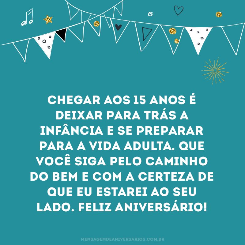 debutante mensagem de parabéns