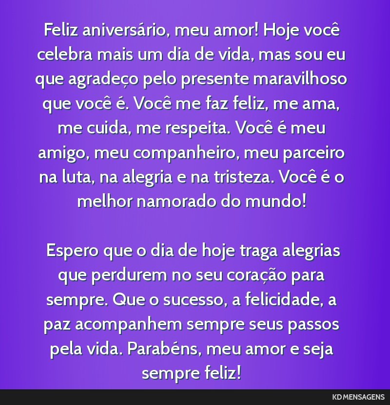 frases de aniversário para namorado