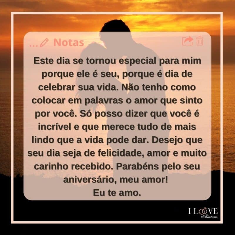 aniversário meu amor te amo