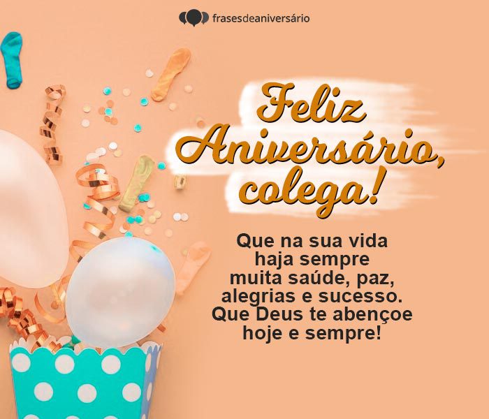 cartão de aniversário para colega de equipe