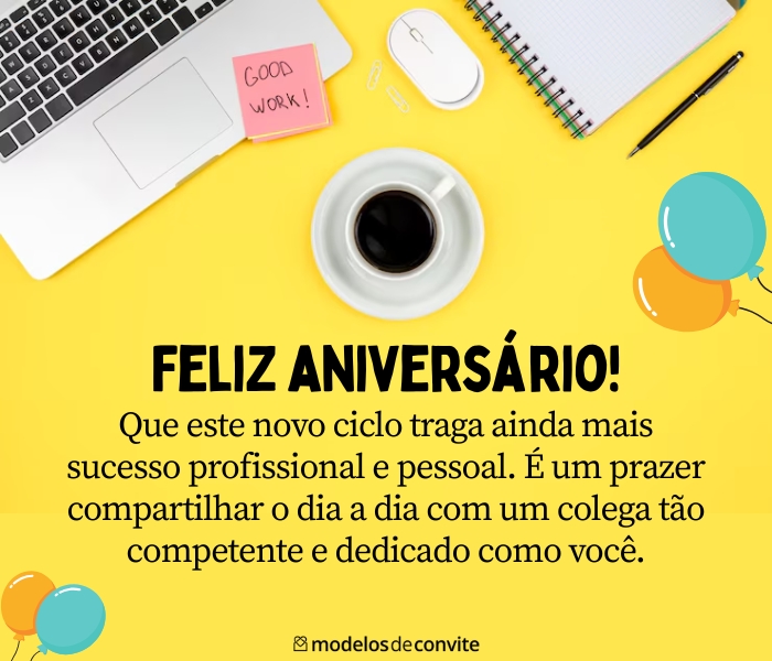 parabéns colega de profissão