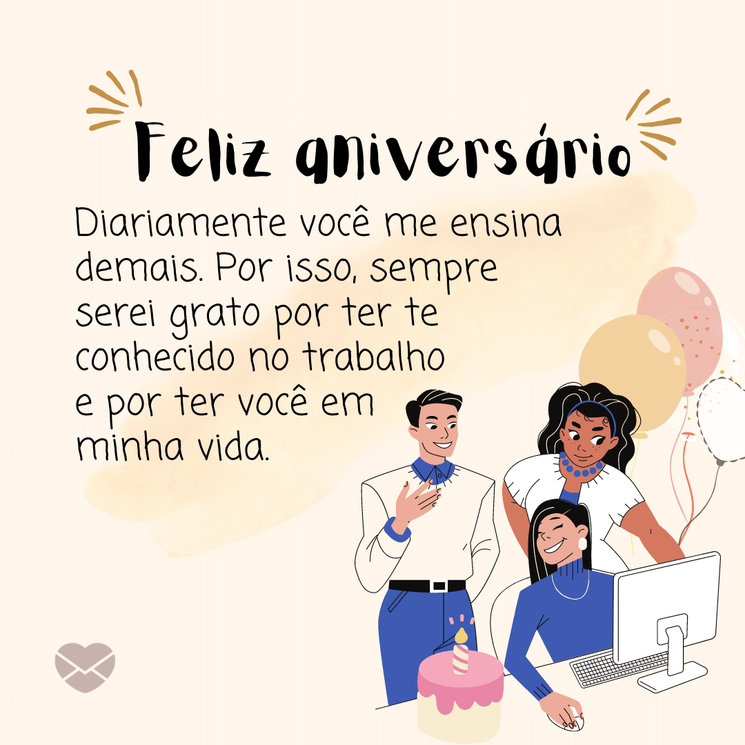 parabéns amigo(a) do trabalho