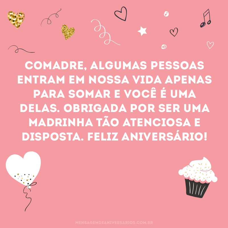 desejos aniversário comadre