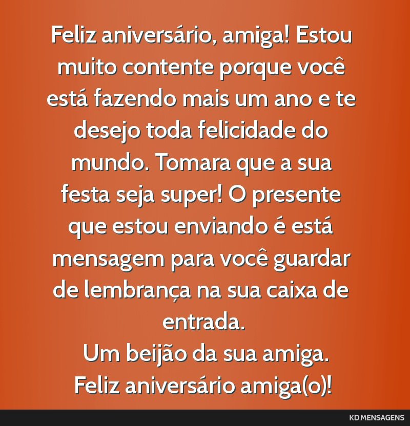 parabéns amiga querida