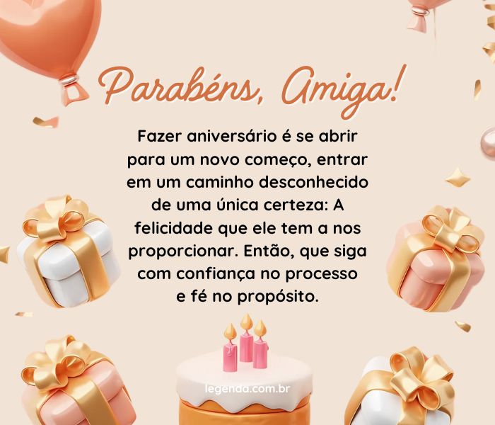 homenagem de aniversário para amiga